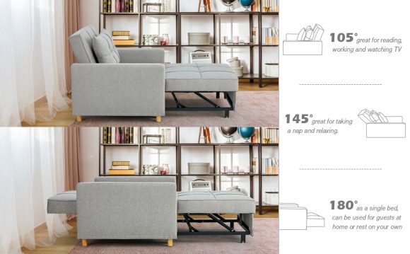 Single Seater Folding Sofa Cum Bed Modern Bedroom Living Room Multifunctional