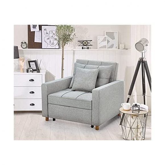 Single Seater Folding Sofa Cum Bed Modern Bedroom Living Room Multifunctional Sofa