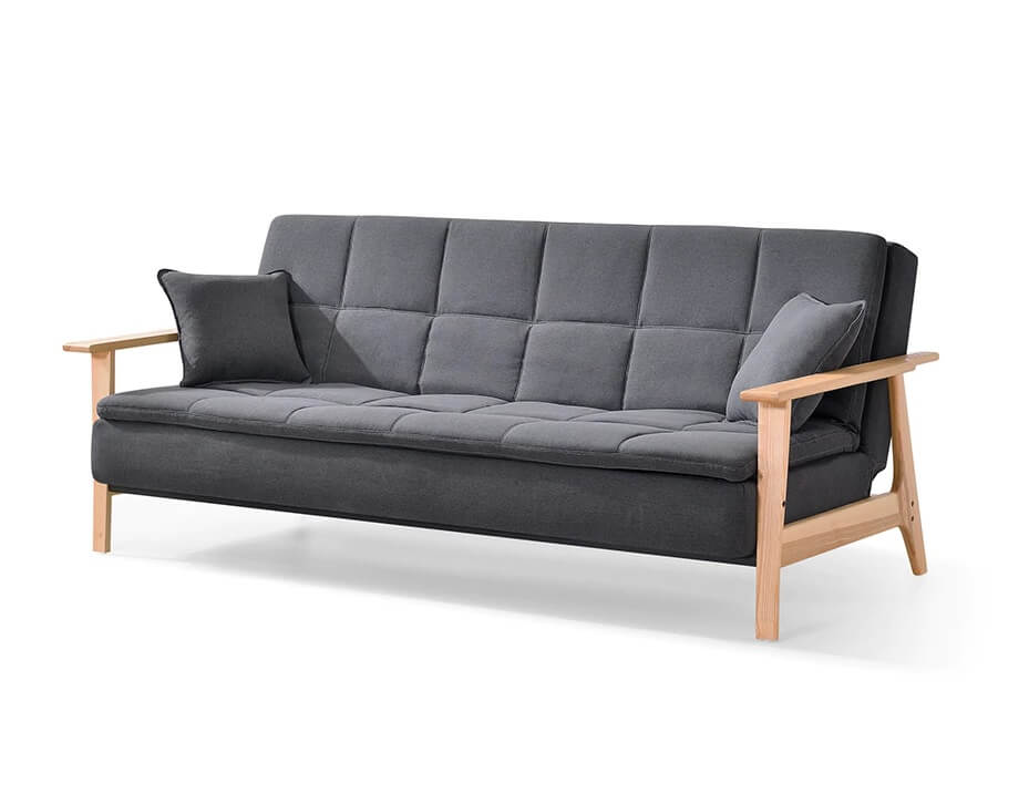 Wooden Arms Sofa Bed Modern