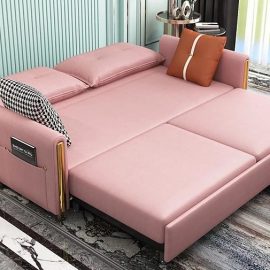 Dual-purpose-Folding-Sofa-Bed-Leather-Art-Luxury