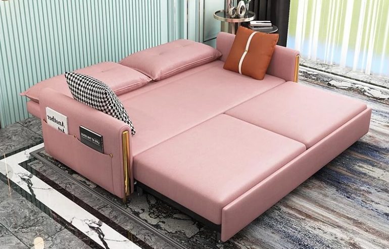 Led High Quality Dual Purpose Folding Sofa Bed Leather Art Luxury Multifunctional Double Study Sofa  Q90   1 770x493 